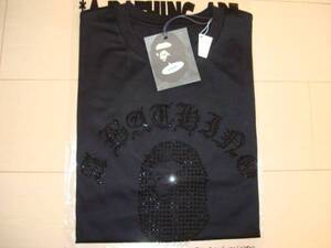 A BATHING APE BLACK SWAROVSKI TEE L Size DSMG Limited New With Tags